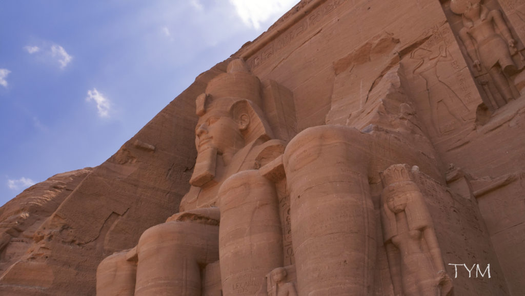 The statues of Ramses II at the Temple of Abu Simbel, Egypt
